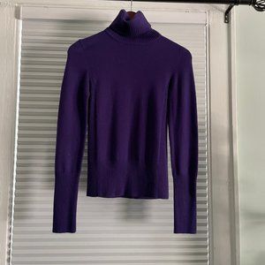 Take Out Purple Turtleneck Sweater